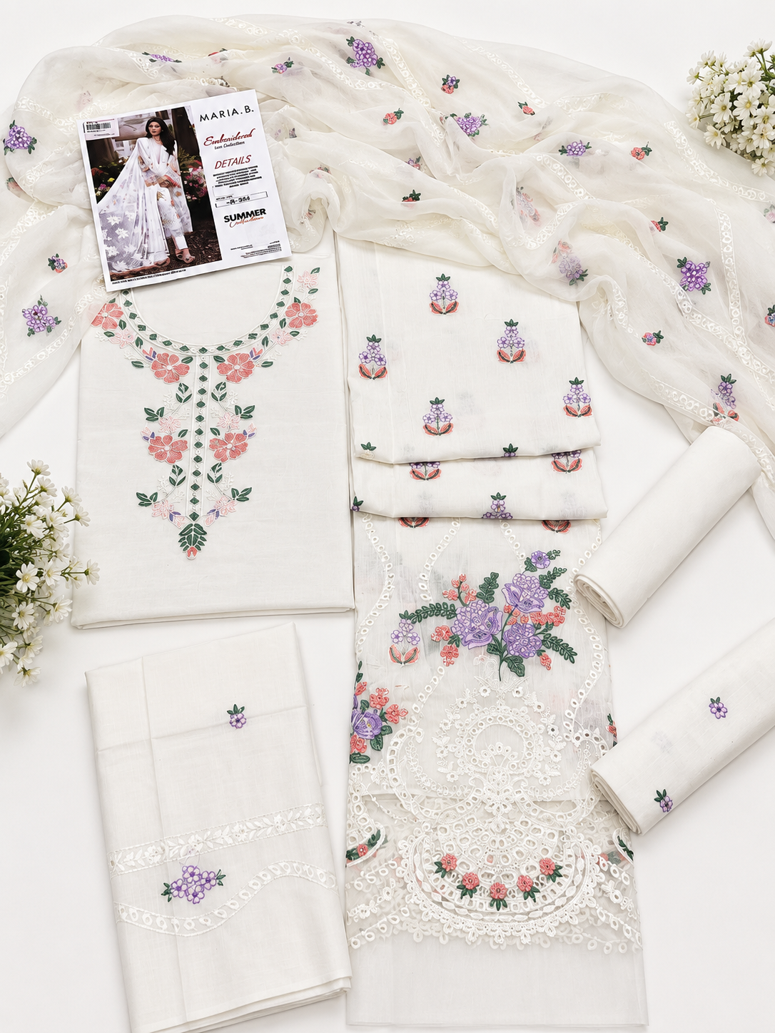 maria b lawn 3p suit
