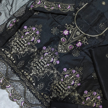 maria b viscous embroidered 3 piece suit