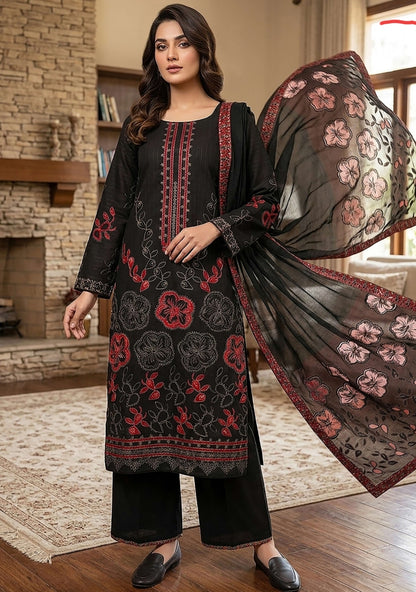 Alif 1 lawn 3pees premium quality