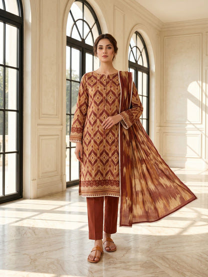 izal Premium lawn 3 piece suit