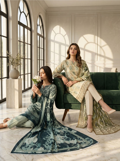 izal Premium lawn 3 piece suit