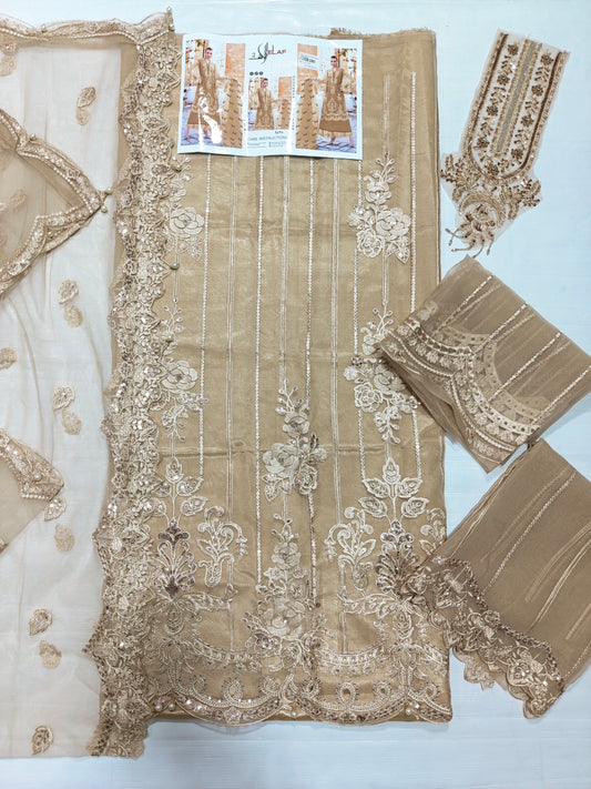 Elaf 2 organza shirt net dupatta 2p
