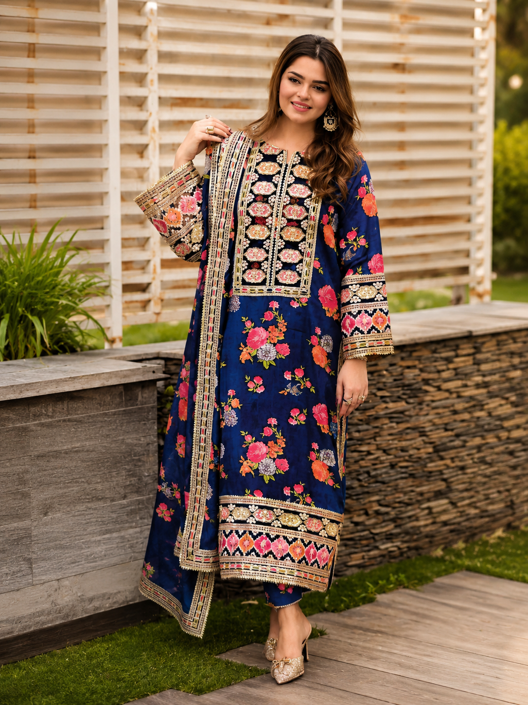 Aneelas lawn 3 piece suit