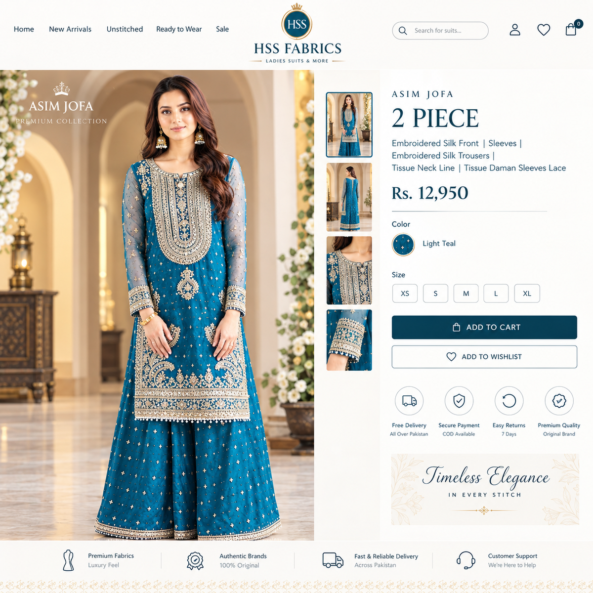 Asim Jofa Silk 2-Piece Suit