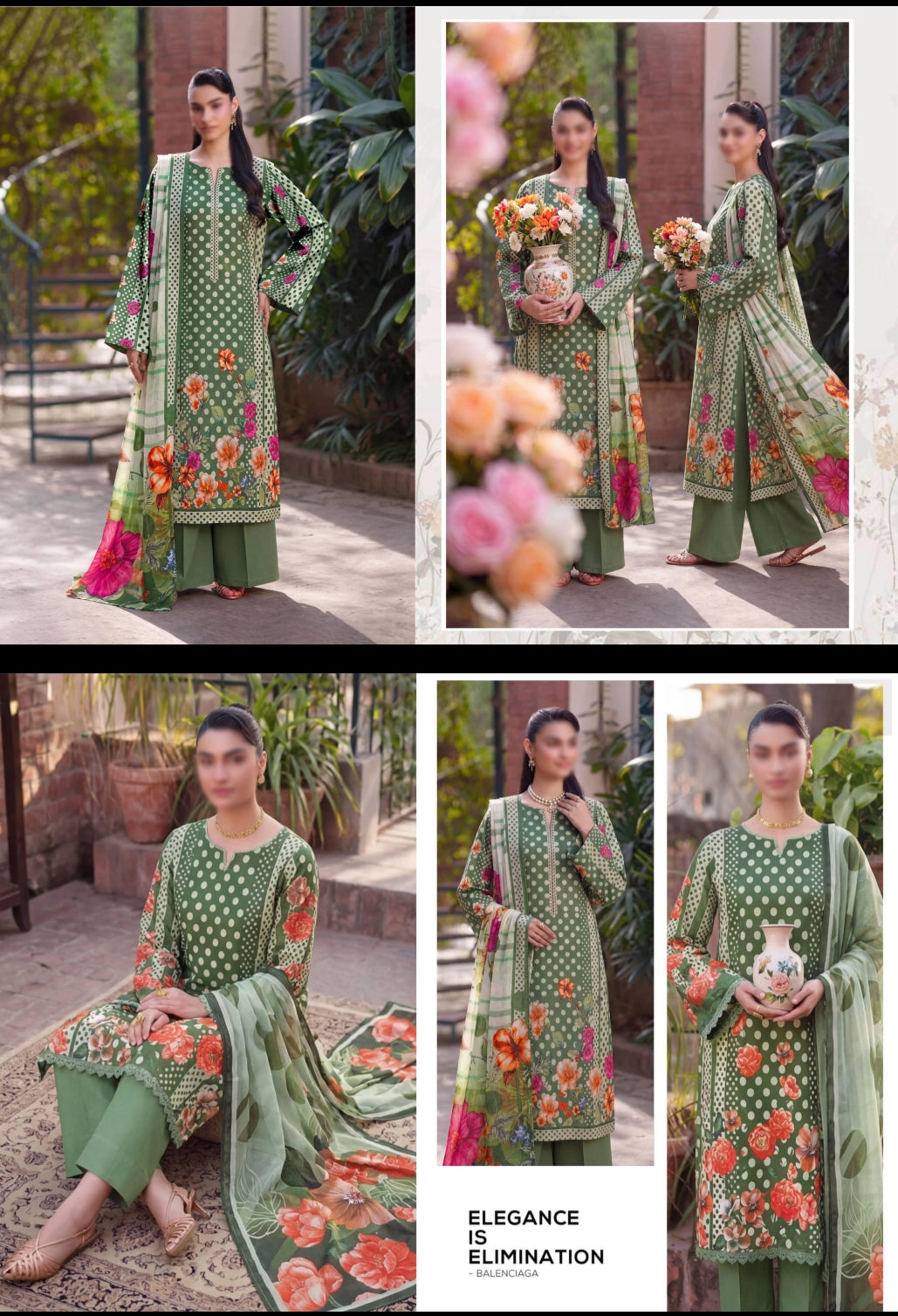Fantak polka printed lawn 3p