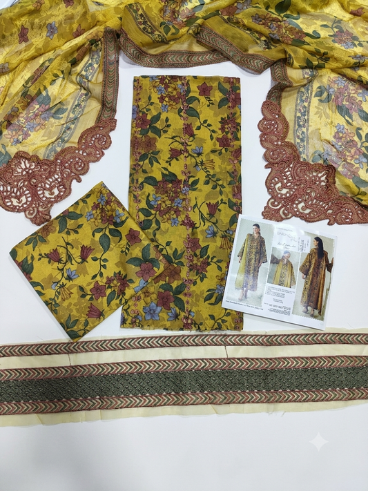 Baroque lawn 3 piece suit
