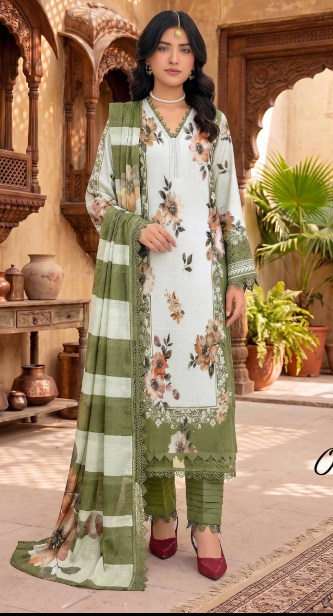 Alaya tulip printed lawn 3p