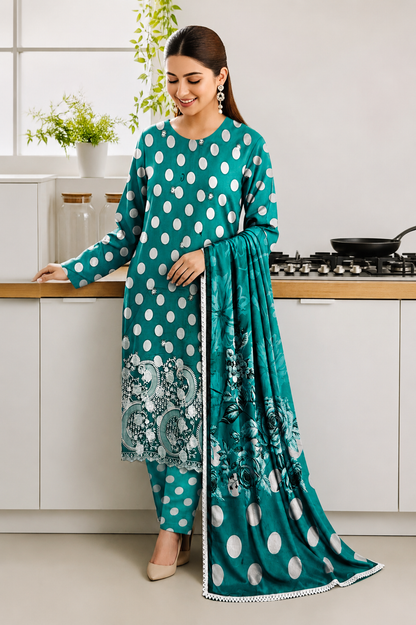 Alkaram Luxury lawn 3p lezar cut daman
