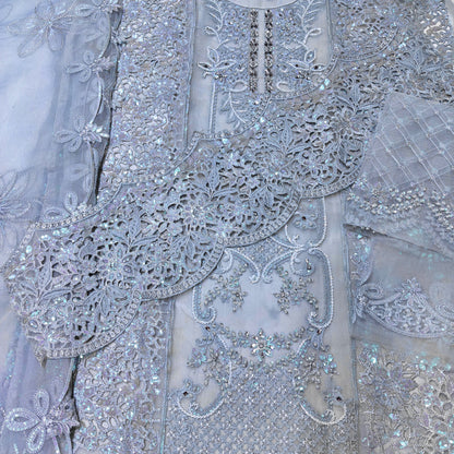 Maria B organza embroidered cuttwork 3 piece suit