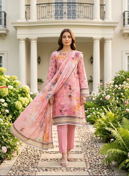 Zahra digital premium lawn 3 piece suit