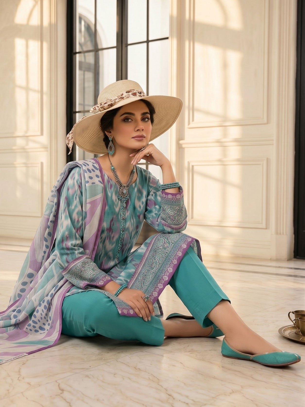 izal Premium lawn 3 piece suit