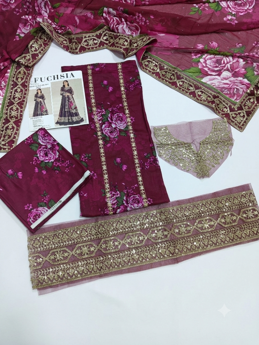 farasha  lawn 3 piece suit