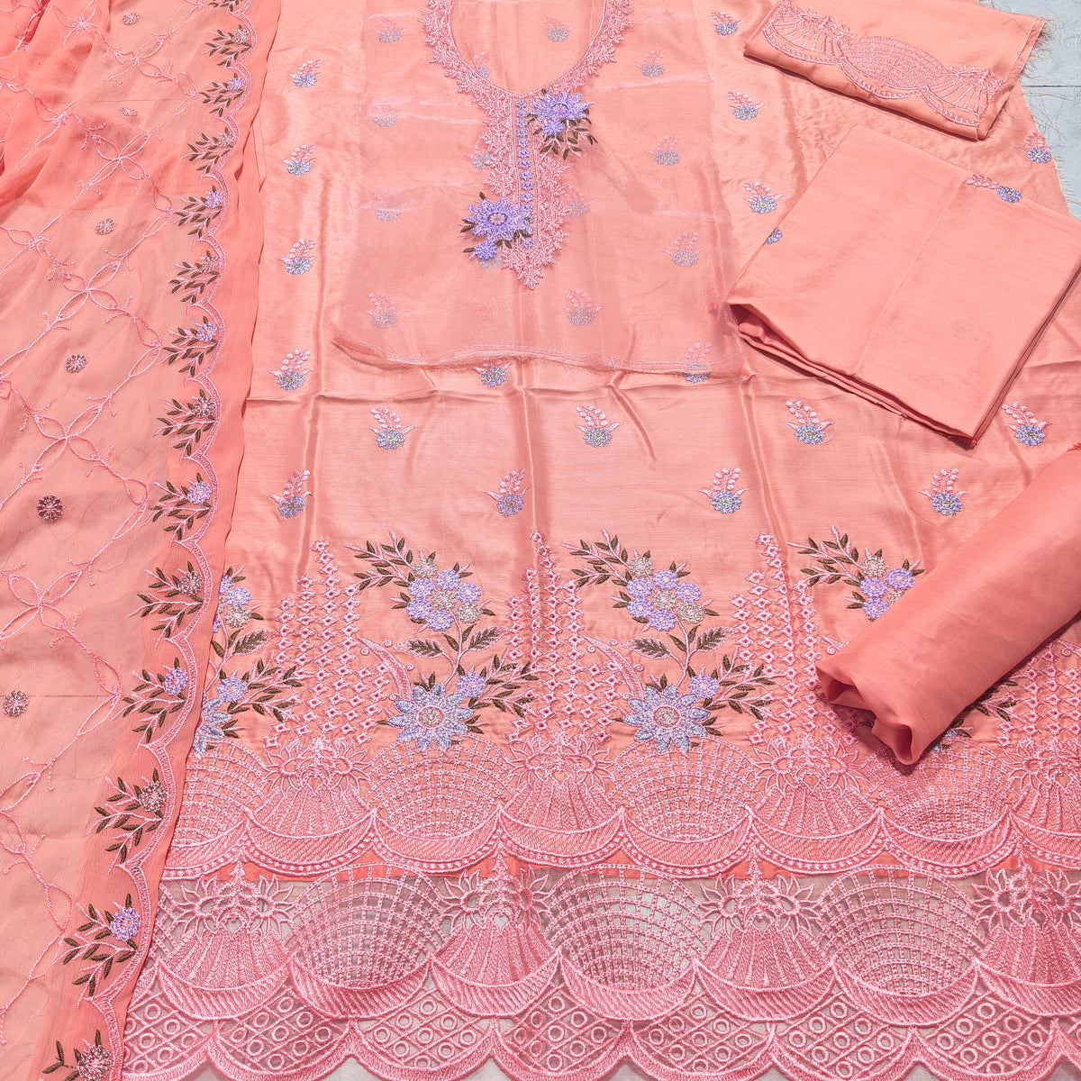 Maria B viscous embroidered 3 piece suit