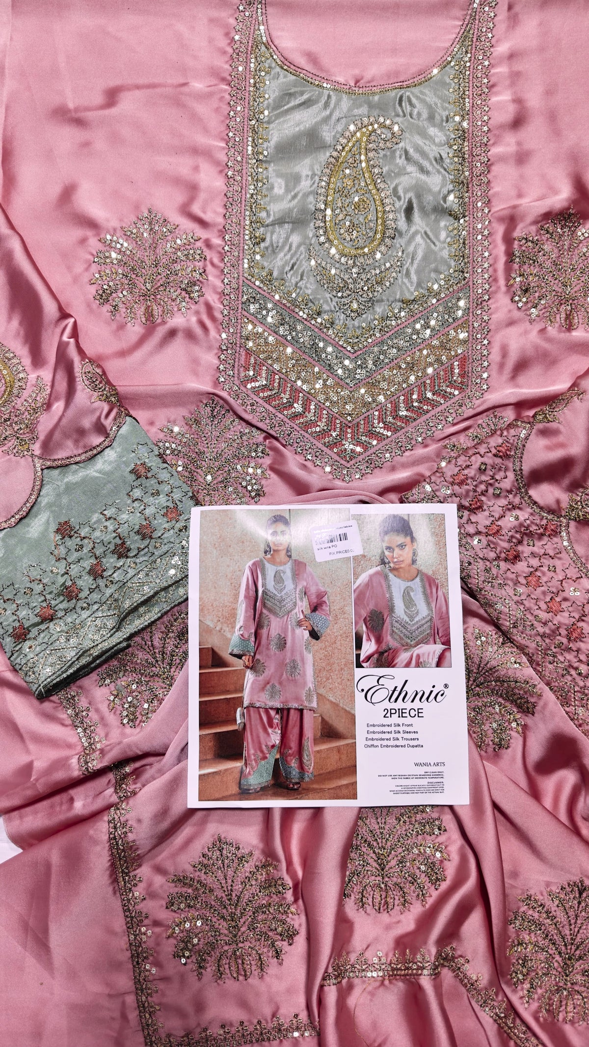 Ethnic silk embroidered Special 2 piece suit
