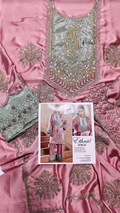 Ethnic silk embroidered Special 2 piece suit