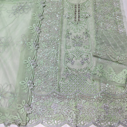 Maria B organza embroidered cuttwork 3 piece suit