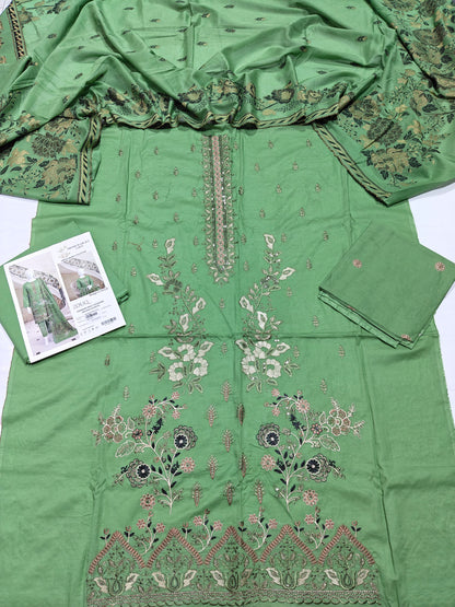 Abrish luxury embroidered lawn 3 piece suit
