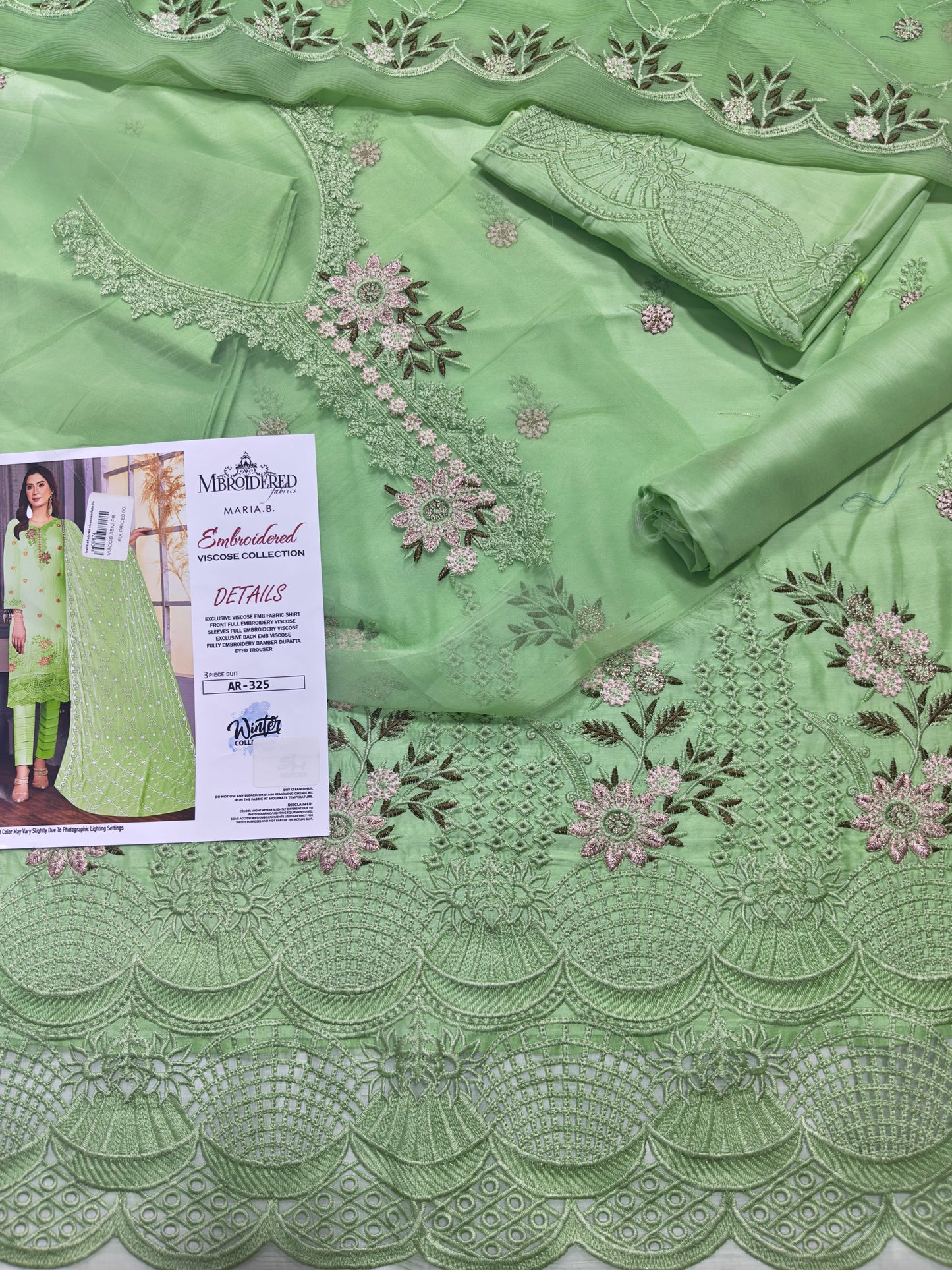 Maria B viscous embroidered 3 piece suit