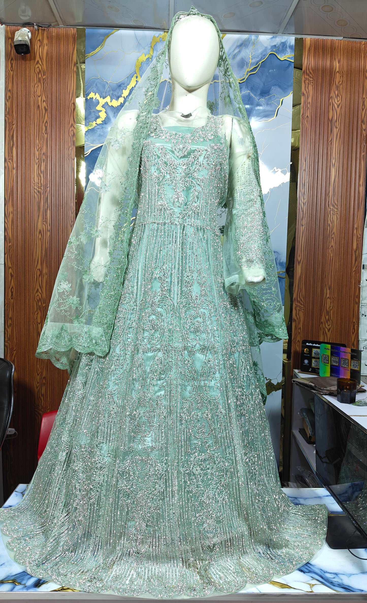 unstitched mexi crystal stone work 2 piece