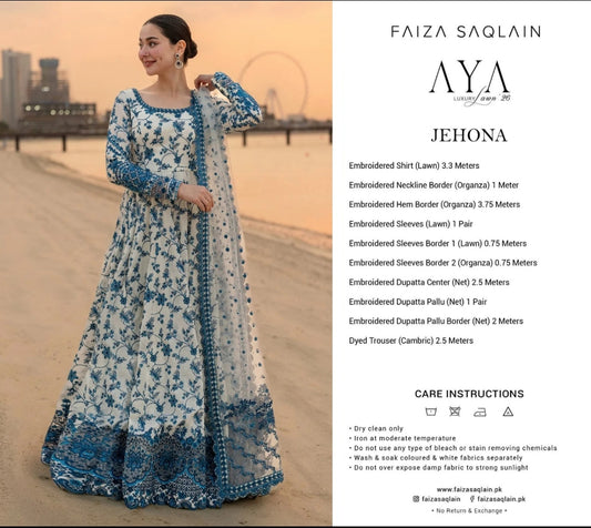 Faiza saqlain frok fully with patches
