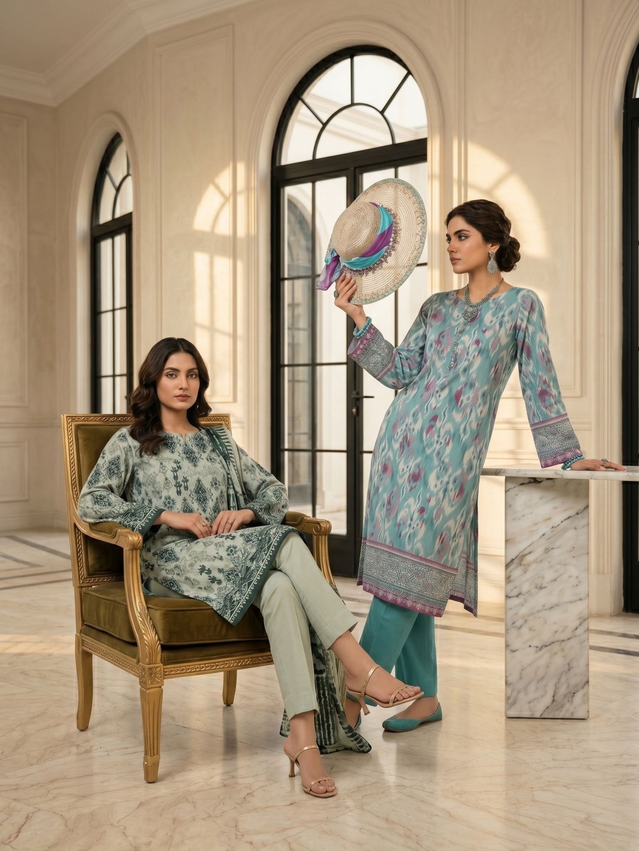 izal Premium lawn 3 piece suit
