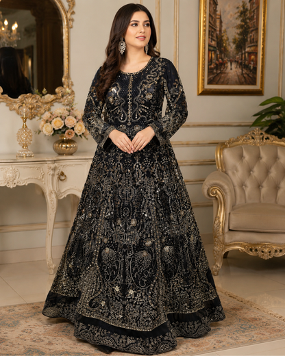 faiza saqlain mexi stitched embroidered hand embellished 3 piece